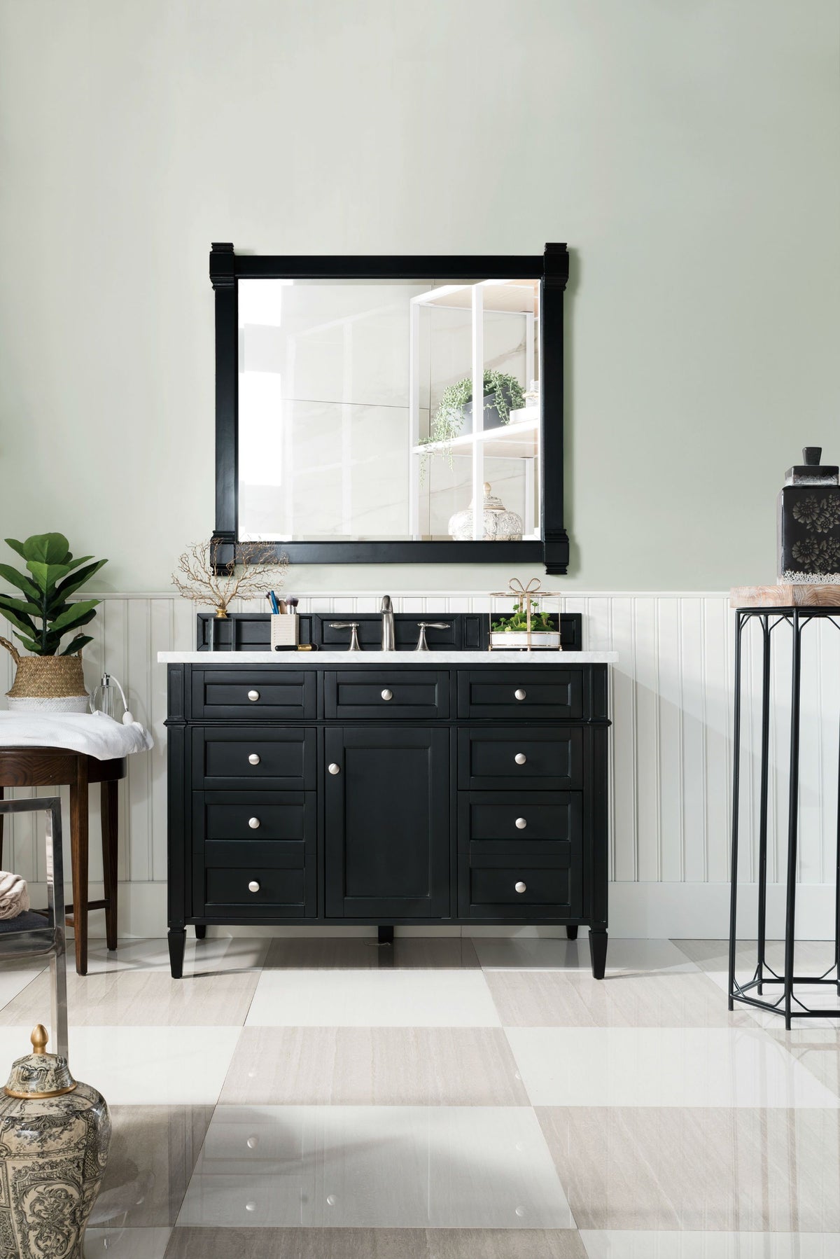 48" Brittany Single Bathroom Vanity Black Onyx, James Martin Vanities - vanitiesdepot.com