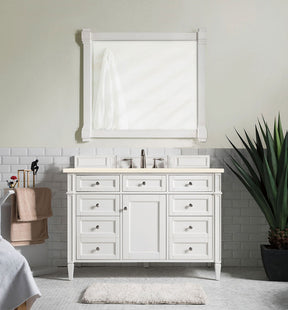 48" Brittany Single Bathroom Vanity, Bright White