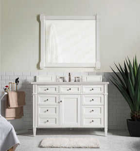 48" Brittany Single Bathroom Vanity, Bright White