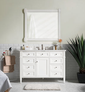 48" Brittany Single Bathroom Vanity, Bright White