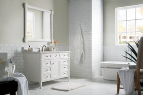 48" Brittany Single Bathroom Vanity, Bright White