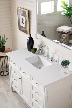 48" Brittany Single Bathroom Vanity, Bright White