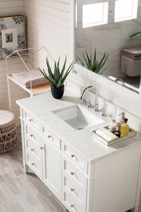 48" Brittany Single Bathroom Vanity, Bright White