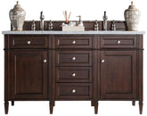 60" Brittany Double Bathroom Vanity Burnished Mahogany, James Martin Vanities - vanitiesdepot.com