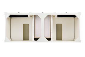 60" Brittany Double Bathroom Vanity, Bright White