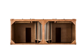 60" Brittany Double Bathroom Vanity, Saddle Brown
