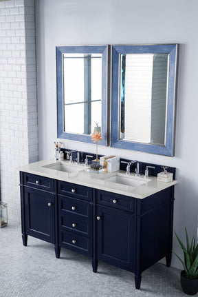 60" Brittany Double Bathroom Vanity, Victory Blue