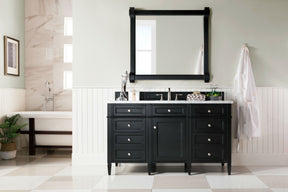 60" Brittany Single Bathroom Vanity Black Onyx, James Martin Vanities - vanitiesdepot.com