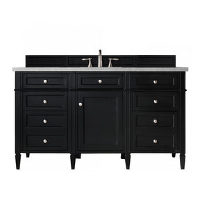 60" Brittany Single Bathroom Vanity, Black Onyx