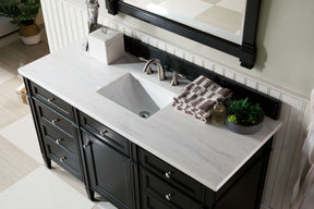 60" Brittany Single Bathroom Vanity Black Onyx, James Martin Vanities - vanitiesdepot.com