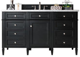 60" Brittany Single Bathroom Vanity Black Onyx, James Martin Vanities - vanitiesdepot.com