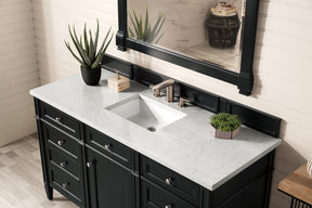 60" Brittany Single Bathroom Vanity, Black Onyx