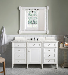 60" Brittany Single Bathroom Vanity, Bright White