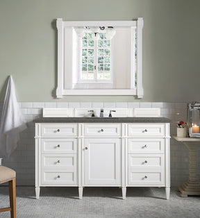 60" Brittany Single Bathroom Vanity, Bright White