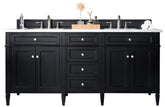 72" Brittany Double Bathroom Vanity Black Onyx, James Martin Vanities - vanitiesdepot.com