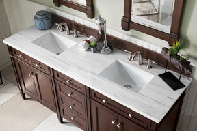 72" Brittany Double Bathroom Vanity Burnished Mahogany, James Martin Vanities - vanitiesdepot.com