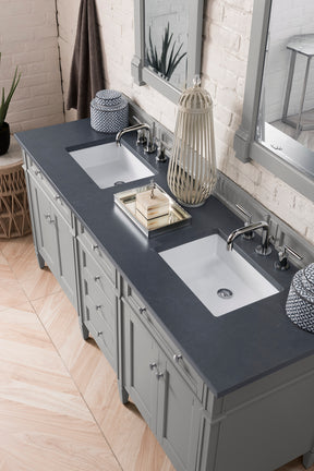 72" Brittany Double Bathroom Vanity, Urban Gray