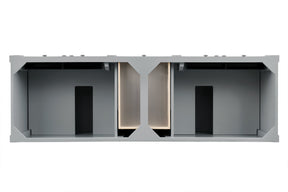 72" Brittany Double Bathroom Vanity Urban Gray, James Martin Vanities - vanitiesdepot.com