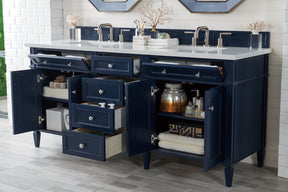 72" Brittany Double Bathroom Vanity, Victory Blue