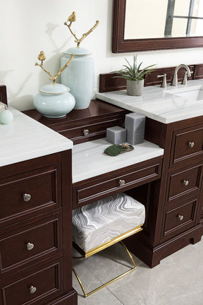 118" De Soto Burnished Mahogany Double Sink Bathroom Vanity, James Martin Vanities - vanitiesdepot.com