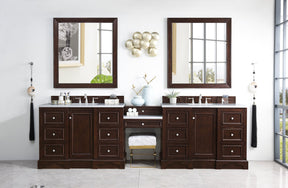 118" De Soto Burnished Mahogany Double Sink Bathroom Vanity, James Martin Vanities - vanitiesdepot.com