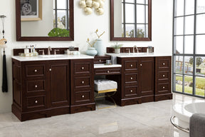 118" De Soto Burnished Mahogany Double Sink Bathroom Vanity, James Martin Vanities - vanitiesdepot.com