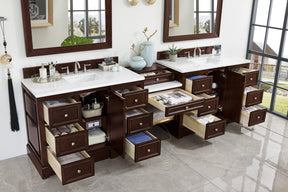 118" De Soto Burnished Mahogany Double Sink Bathroom Vanity, James Martin Vanities - vanitiesdepot.com