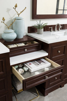 118" De Soto Burnished Mahogany Double Sink Bathroom Vanity, James Martin Vanities - vanitiesdepot.com