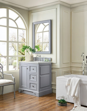 30" De Soto Silver Gray Single Sink Bathroom Vanity, James Martin Vanities - vanitiesdepot.com