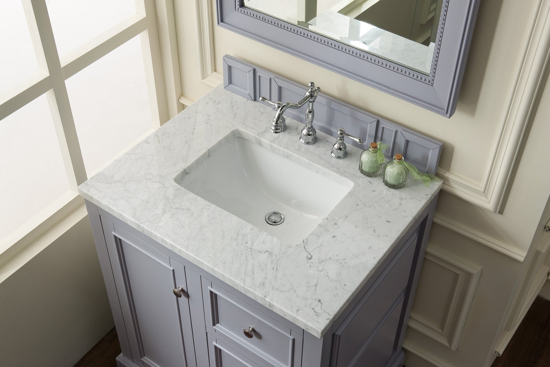 30" De Soto Silver Gray Single Sink Bathroom Vanity, James Martin Vanities - vanitiesdepot.com