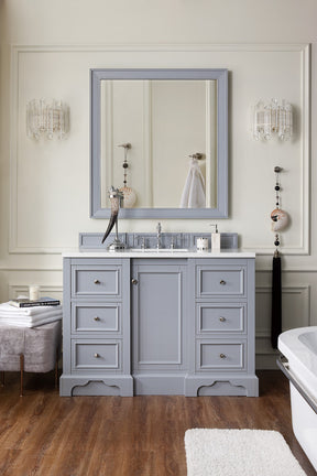 48" De Soto Single Sink Bathroom Vanity, Silver Gray