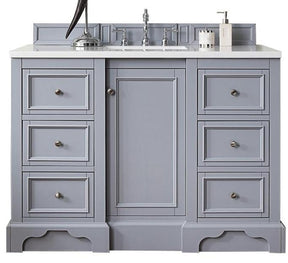 48" De Soto Single Sink Bathroom Vanity, Silver Gray