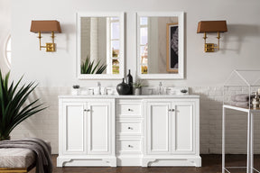72" De Soto Double Sink Bathroom Vanity, Bright White