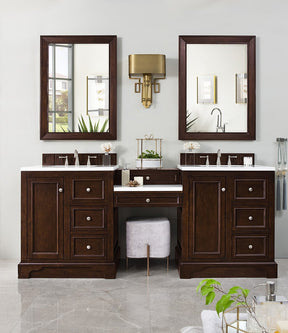 82" De Soto Burnished Mahogany Double Sink Bathroom Vanity, James Martin Vanities - vanitiesdepot.com