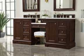 82" De Soto Burnished Mahogany Double Sink Bathroom Vanity, James Martin Vanities - vanitiesdepot.com