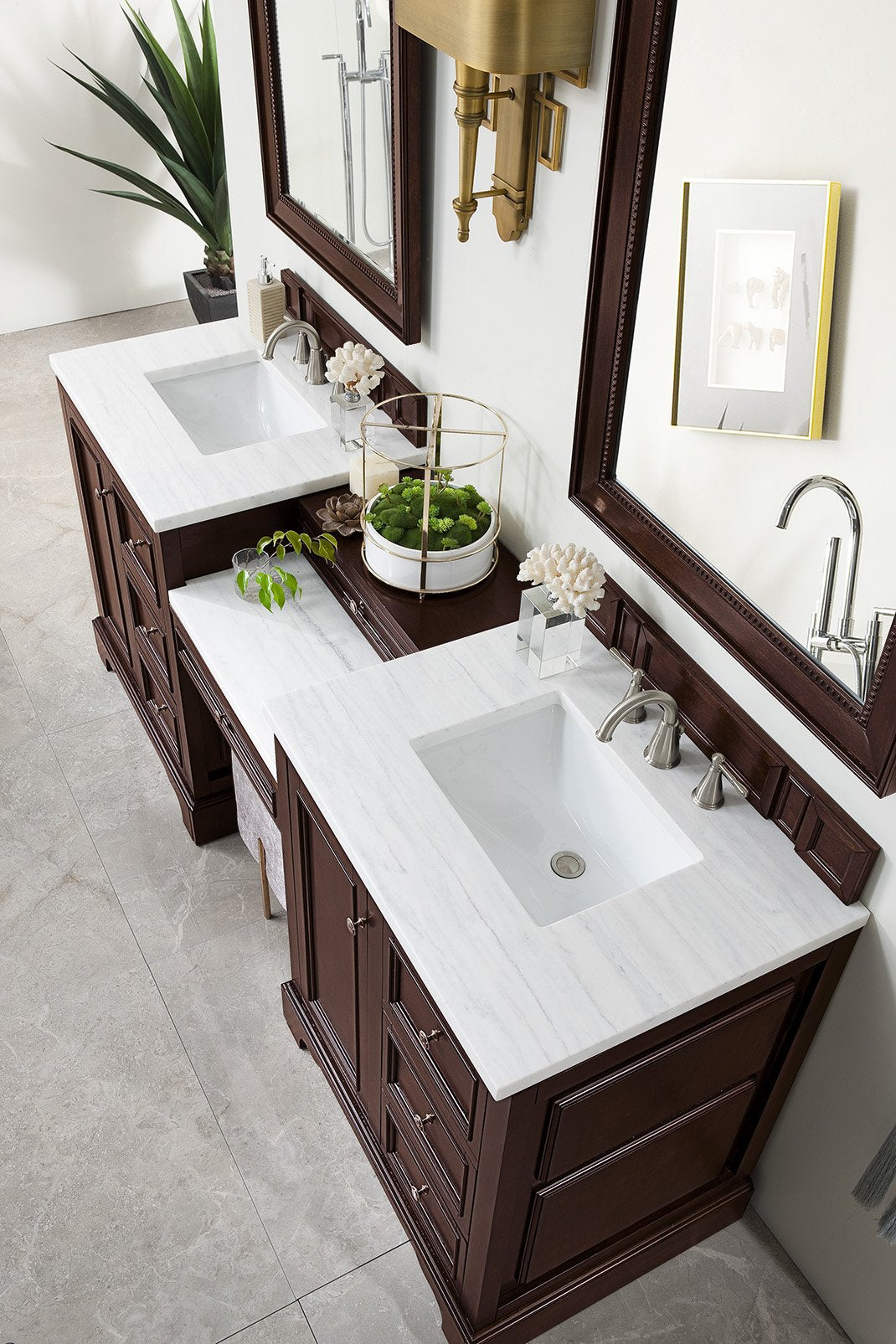 82" De Soto Burnished Mahogany Double Sink Bathroom Vanity, James Martin Vanities - vanitiesdepot.com