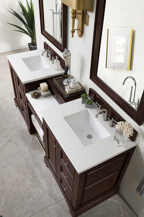 82" De Soto Burnished Mahogany Double Sink Bathroom Vanity, James Martin Vanities - vanitiesdepot.com