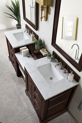 82" De Soto Burnished Mahogany Double Sink Bathroom Vanity, James Martin Vanities - vanitiesdepot.com