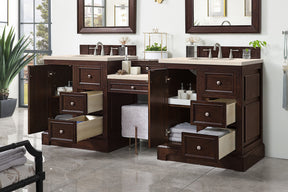 82" De Soto Double Sink Bathroom Vanity, Burnished Mahogany