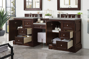 82" De Soto Double Sink Bathroom Vanity, Burnished Mahogany