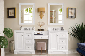 82" De Soto Bright White Double Sink Bathroom Vanity, James Martin Vanities - vanitiesdepot.com