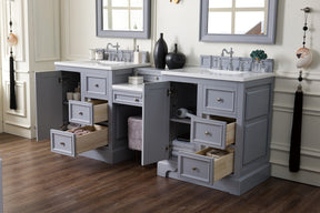 82" De Soto Silver Gray Double Sink Bathroom Vanity, James Martin Vanities - vanitiesdepot.com