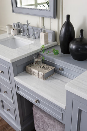 82" De Soto Silver Gray Double Sink Bathroom Vanity, James Martin Vanities - vanitiesdepot.com