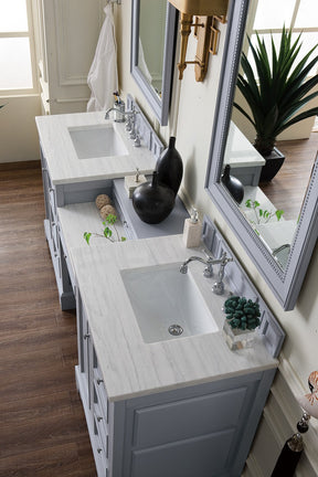 82" De Soto Silver Gray Double Sink Bathroom Vanity, James Martin Vanities - vanitiesdepot.com