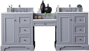 82" De Soto Silver Gray Double Sink Bathroom Vanity, James Martin Vanities - vanitiesdepot.com