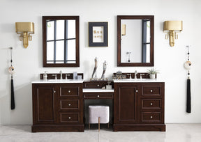 94" De Soto Burnished Mahogany Double Sink Bathroom Vanity, James Martin Vanities - vanitiesdepot.com