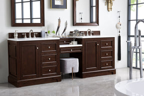 94" De Soto Burnished Mahogany Double Sink Bathroom Vanity, James Martin Vanities - vanitiesdepot.com