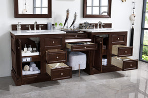 94" De Soto Burnished Mahogany Double Sink Bathroom Vanity, James Martin Vanities - vanitiesdepot.com