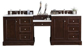 94" De Soto Burnished Mahogany Double Sink Bathroom Vanity, James Martin Vanities - vanitiesdepot.com