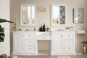 94" De Soto Bright White Double Sink Bathroom Vanity, James Martin Vanities - vanitiesdepot.com